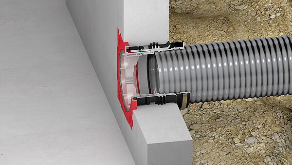 HSI150 KMA with connected Hateflex14150 cable duct